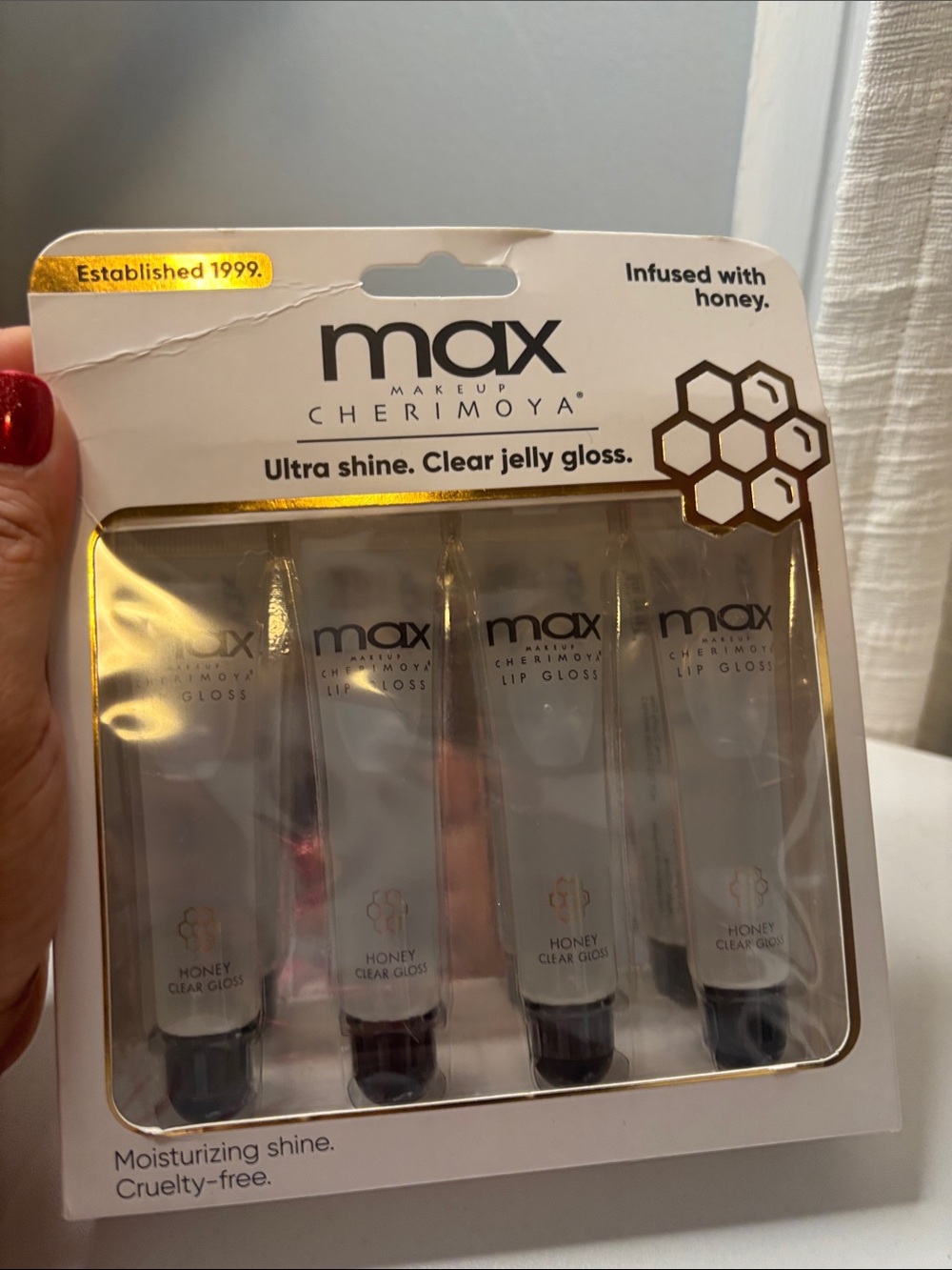 ✨ Pack 4 Brillos Labiales Honey Clear Max Cherimoya ✨